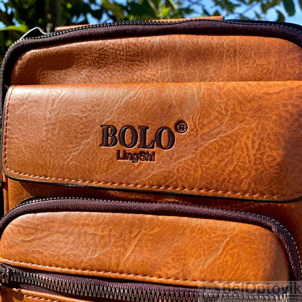 Классическая мужская сумка-мессенджер Bolo LingShi (плечевой ремень, ручка для переноски) - фото 7 - id-p187290994