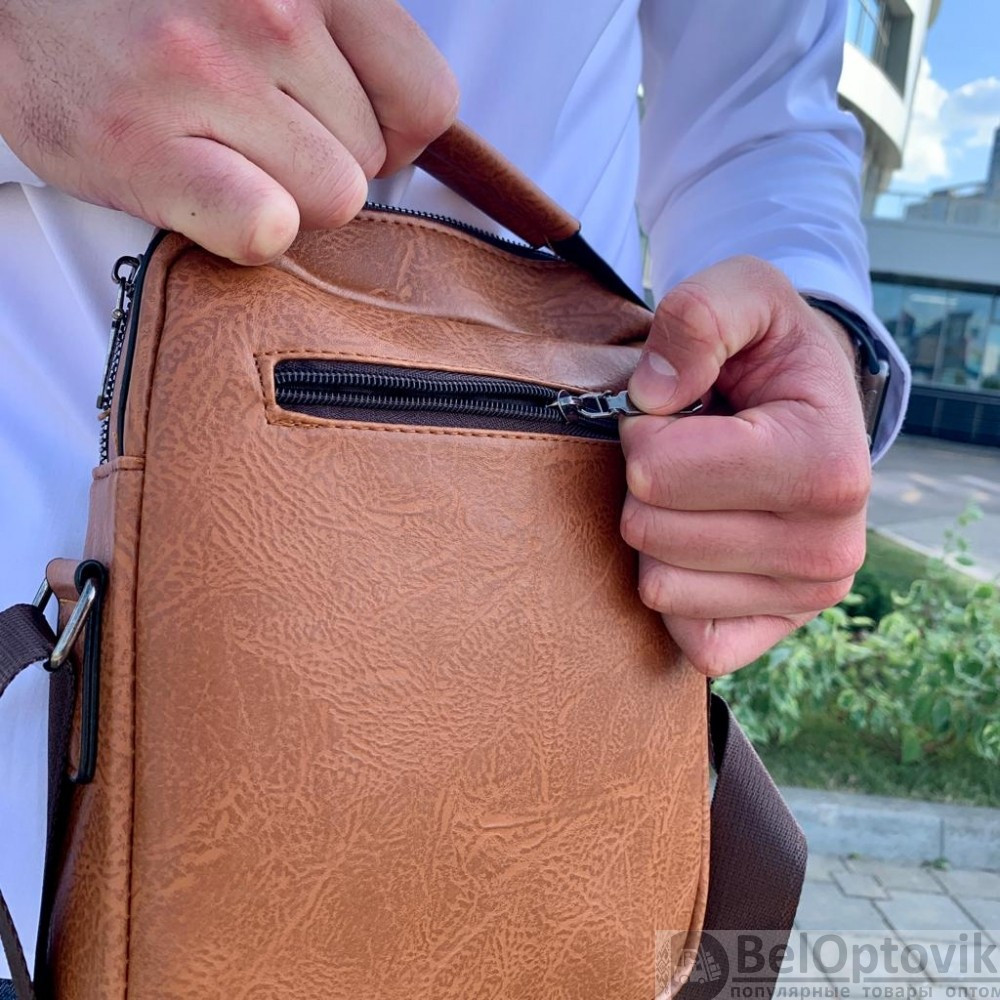 Мужская сумка-мессенджер через плечо Bolo LingShi (отделение для смартфона) - фото 9 - id-p187291153