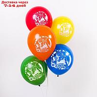 Воздушные шары "С Днем Рождения", Человек-паук, 5 шт., 12"