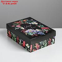 Коробка складная "Цветочный сад", 21 × 15 × 7 см