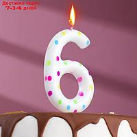Свеча в торт на день рождения, цифра "6" ГИГАНТ