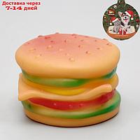 Игрушка пищащая "Гамбургер" для собак, 8,5 см
