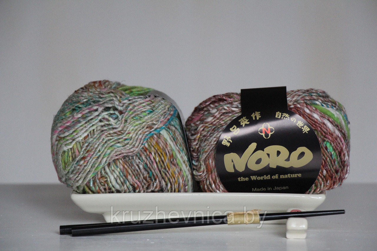 Пряжа NORO Kibou цвет 16 (54% хлопок, 34%шерсть, 12%шелк, 50г/135м), фото 1