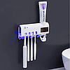 Держатель для зубных щеток с ультрафиолетовой дезинфекцие и дозатор зубной пасты Toothbrush sterilizer, фото 6