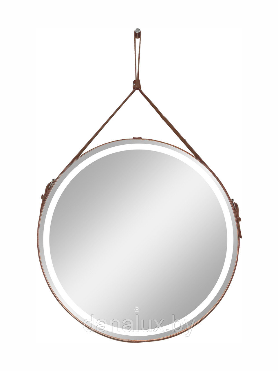 Зеркало с подсветкой Континент Millenium Brown LED D50 ремень коричневого цвета - фото 4 - id-p187410899