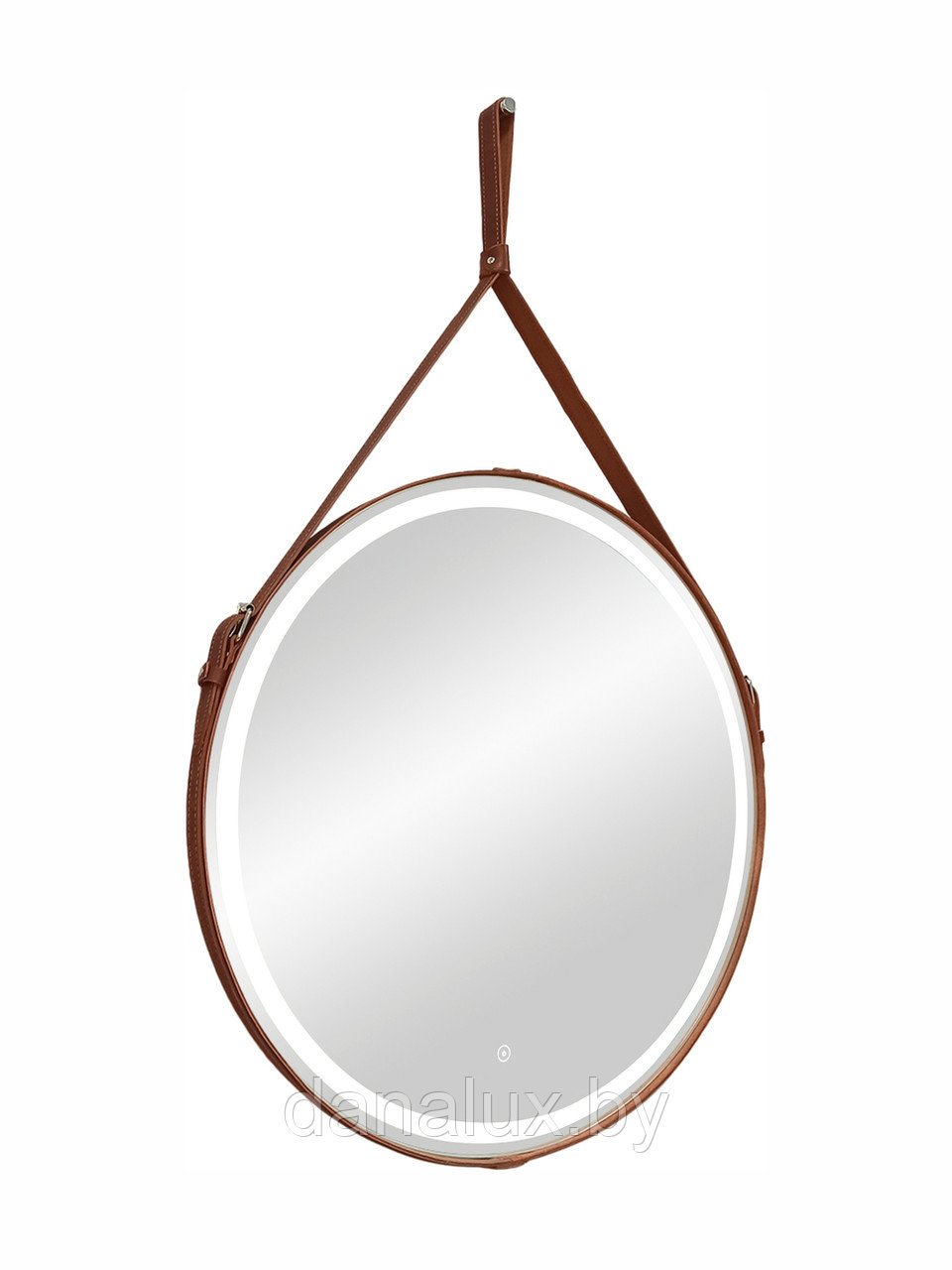 Зеркало с подсветкой Континент Millenium Brown LED D50 ремень коричневого цвета - фото 5 - id-p187410899