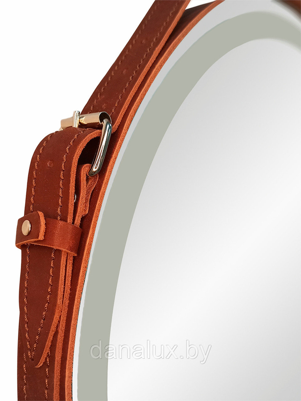 Зеркало с подсветкой Континент Millenium Brown LED D50 ремень коричневого цвета - фото 8 - id-p187410899