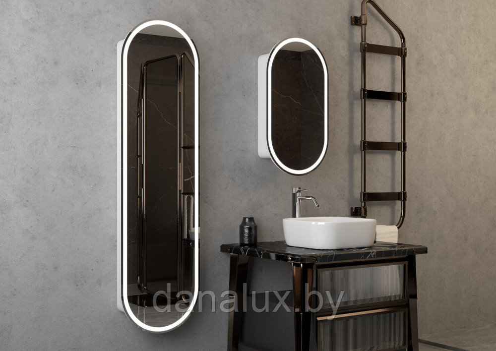 Зеркало-шкаф-пенал с подсветкой Континент Elmage White LED 45х160