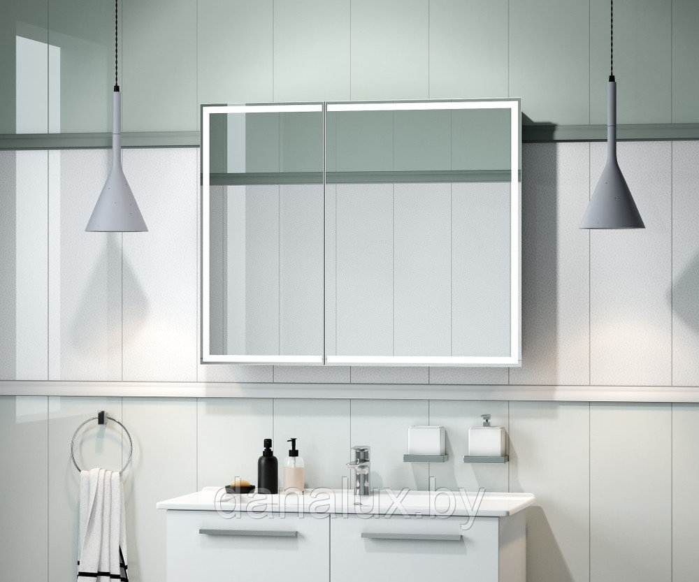 Зеркало-шкаф с подсветкой Континент Allure LED 100х80