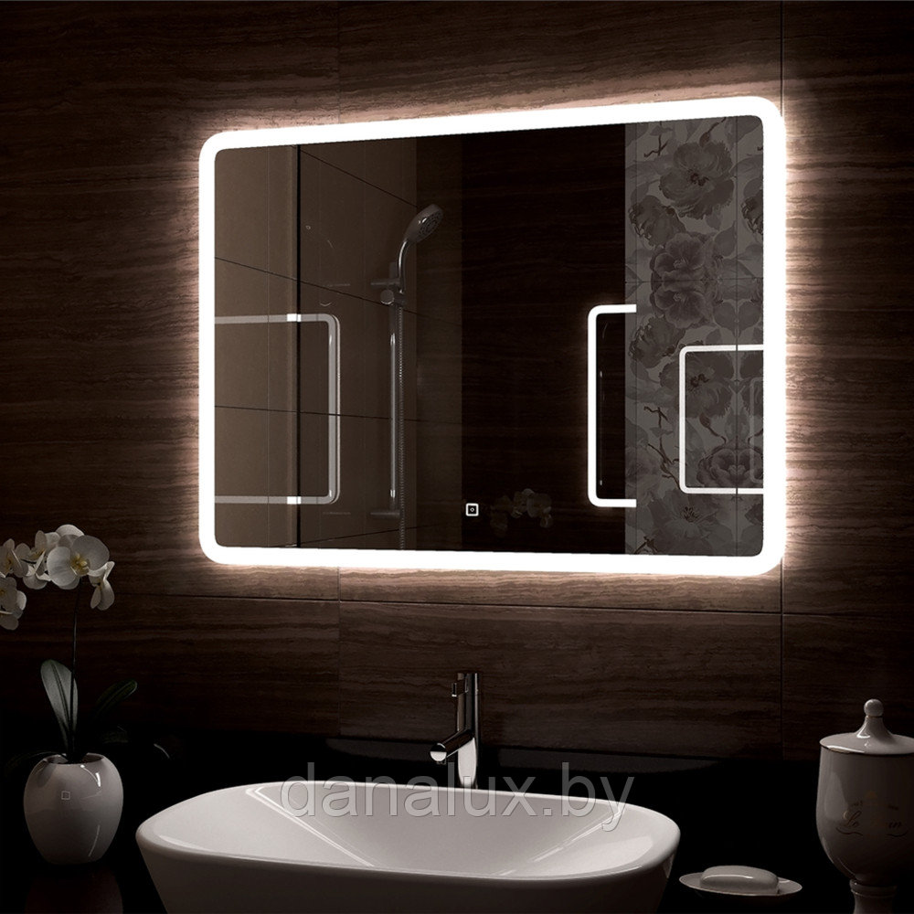 Зеркало с подсветкой Континент Demure LED 80х60 - фото 2 - id-p183974455