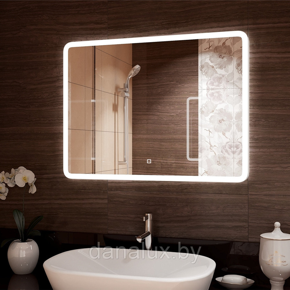 Зеркало с подсветкой Континент Demure LED 90х70 - фото 1 - id-p183974457