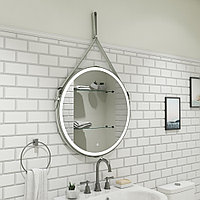 Зеркало с подсветкой Континент Millenium White LED D50 ремень белого цвета