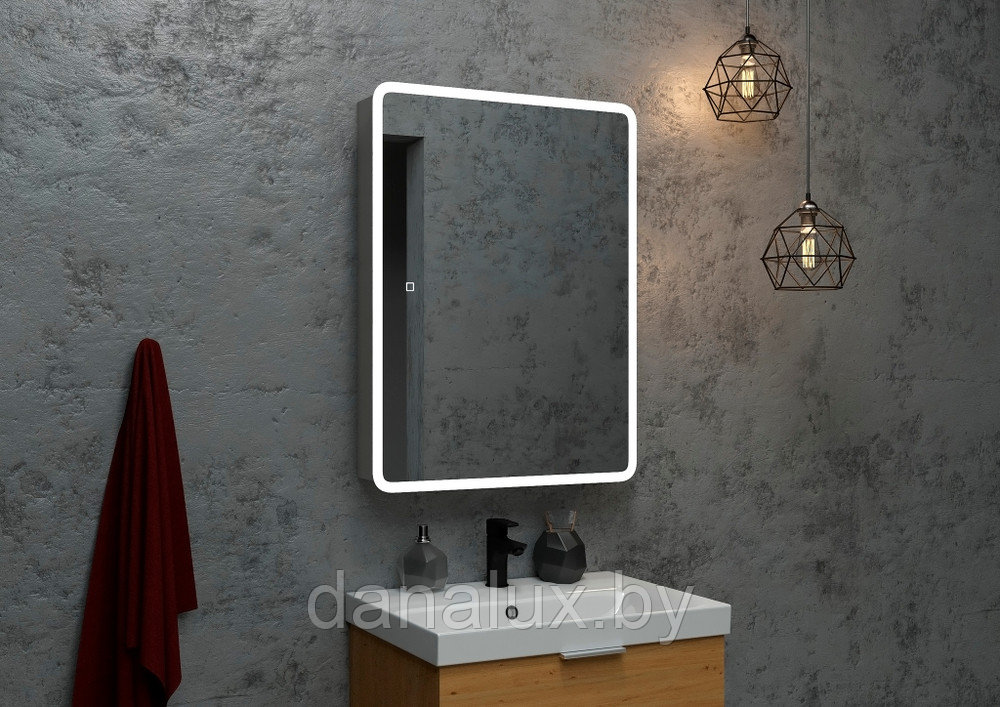 Зеркало-шкаф с подсветкой Континент Emotion LED 60х80 - фото 3 - id-p187410803