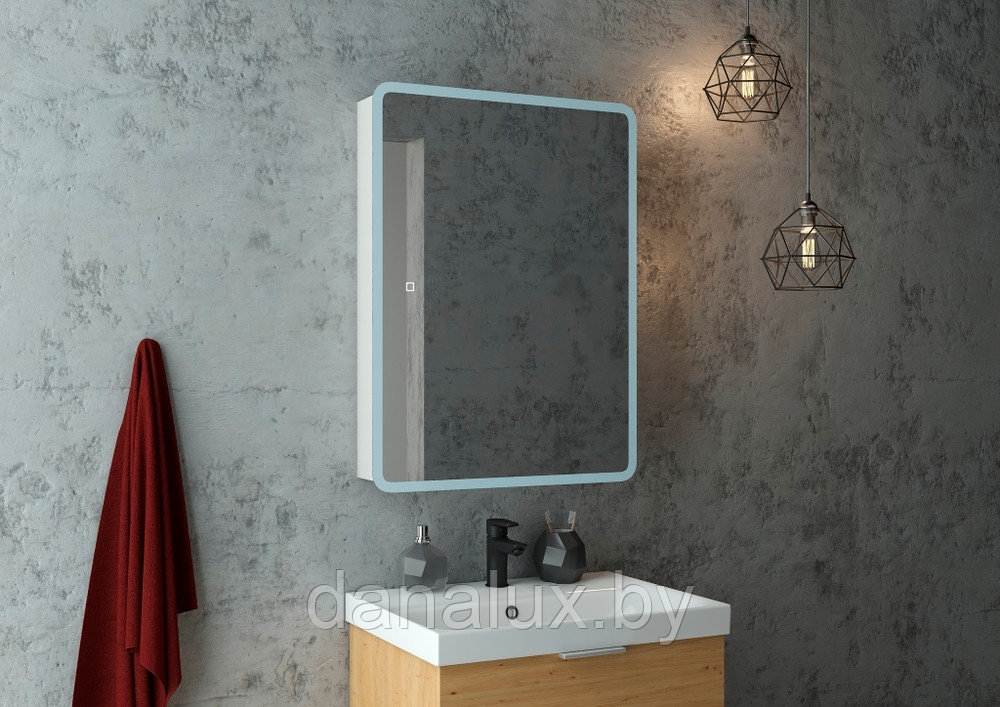 Зеркало-шкаф с подсветкой Континент Emotion LED 60х80 - фото 4 - id-p187410803