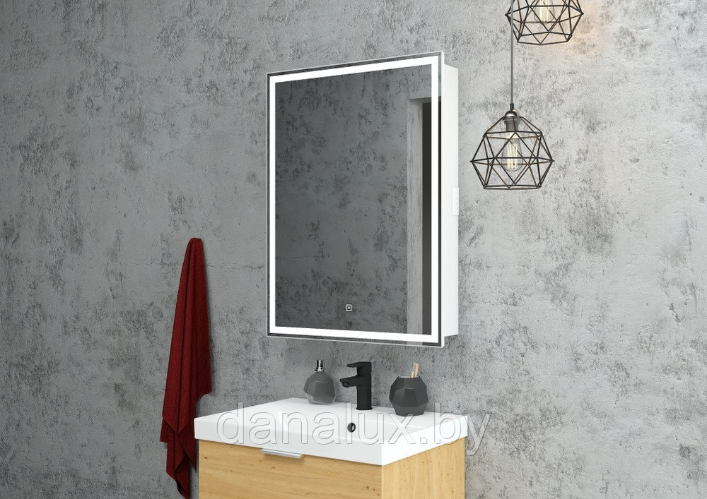 Зеркало-шкаф с подсветкой Континент Allure LED левый 60х80