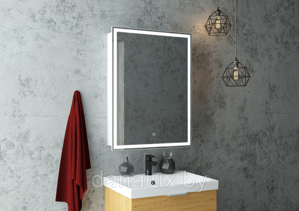 Зеркало-шкаф с подсветкой Континент Allure LED правый 60х80 - фото 1 - id-p187410806
