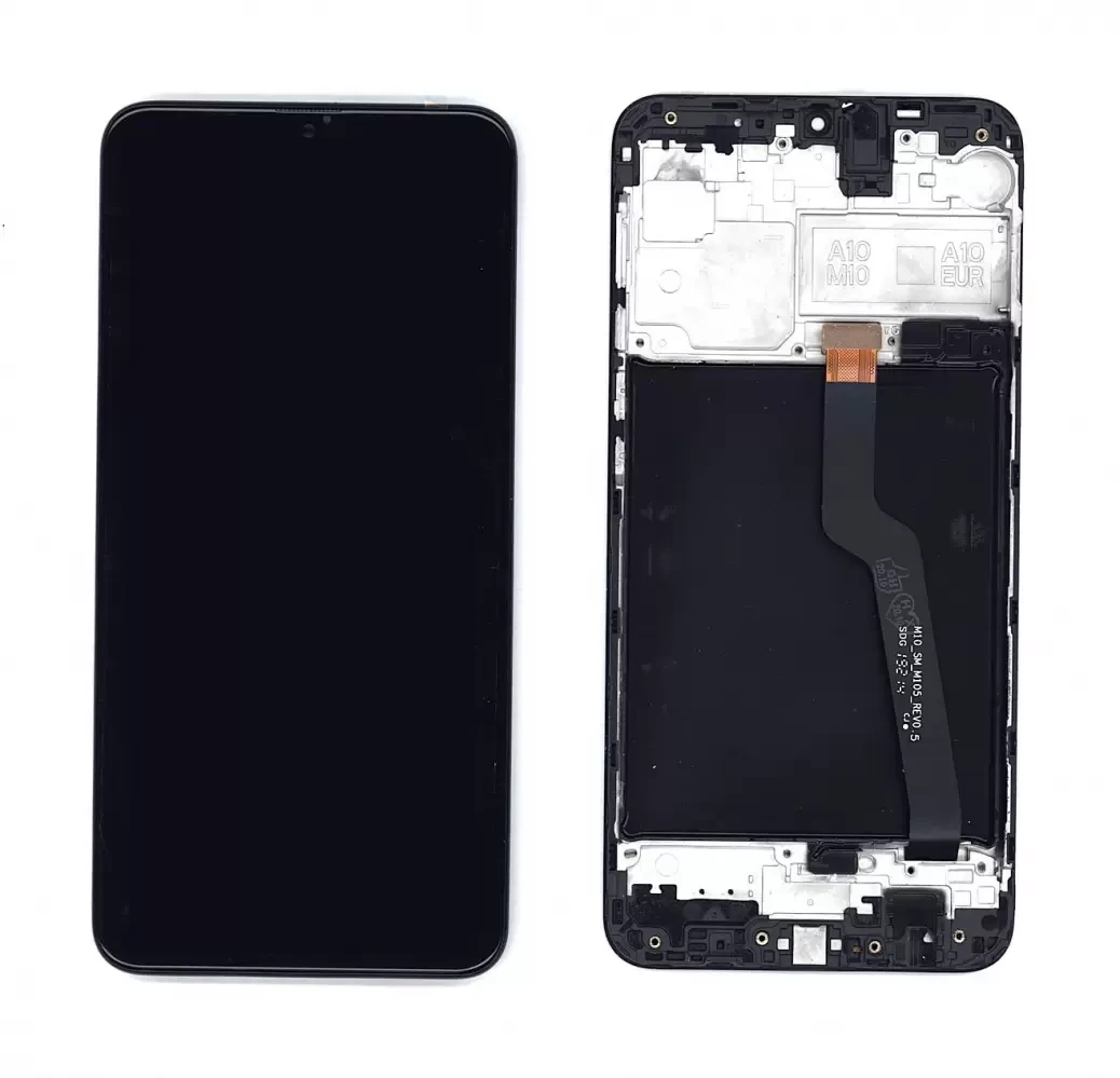 Дисплей для Samsung Galaxy A10 SM-A105F (TFT) черный с рамкой