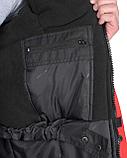 Куртка зимняя 5501 красная с черным, фото 7