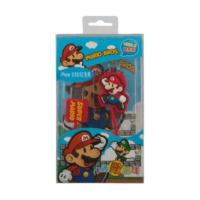 USB Дата-кабель мультяшный Mario Bros. MicroUSB (коробка)
