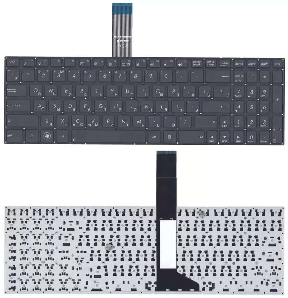 Клавиатура для ноутбука Asus X501, X550, X552C, X750, FX50JX, GX50JX, K750, P550, R510, R513, R751 плоский