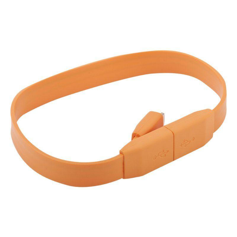 USB кабель "LP" для Apple iPhone, iPad 8-pin плоский браслет (оранжевый, европакет)