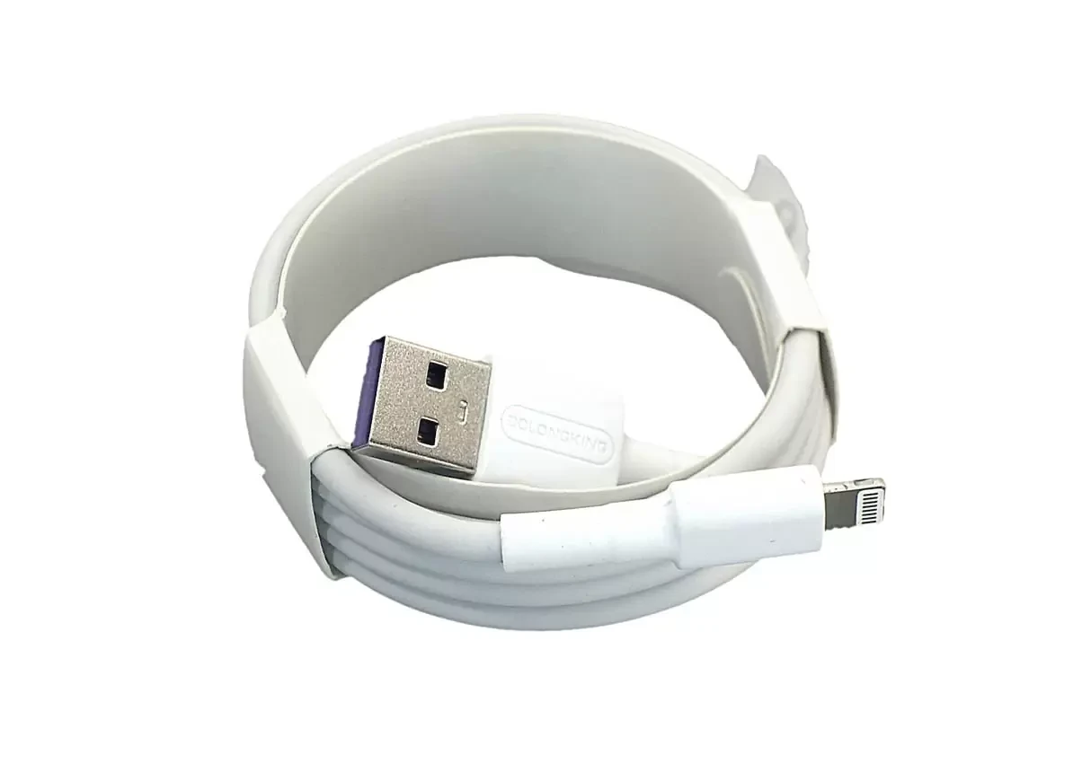 Кабель для зарядки Apple Lightning 8Pin (Super charge), 1m., белый