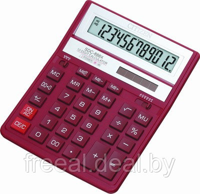Калькулятор настольный CITIZEN SDC-888XRD (12-ти разрядный) - фото 1 - id-p187415406