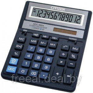 Калькулятор настольный CITIZEN SDC-888XBL (12-ти разрядный) - фото 1 - id-p187415407