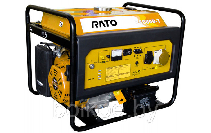 Бензиновый генератор RATO R6000D-T (6/3,5 кВт, трехфазный), фото 2