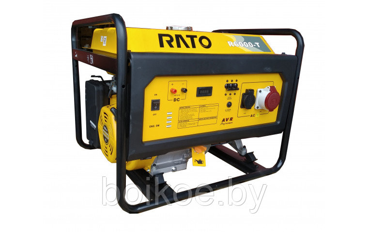 Бензиновый генератор RATO R6000T (6/3,5 кВт, трехфазный) - фото 1 - id-p187415753