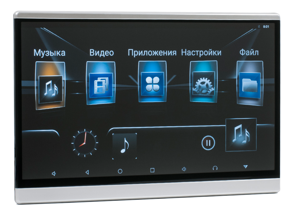 Навесной монитор на подголовник Parafar экран 13.3" разрешение 1920*1080 на Android 10.0 (2+16Гб) Android 10 - фото 2 - id-p187417749