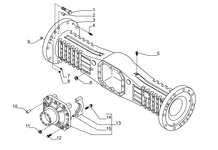 Задний мост Амкодор 320 CARRARO 370465 (28.25)