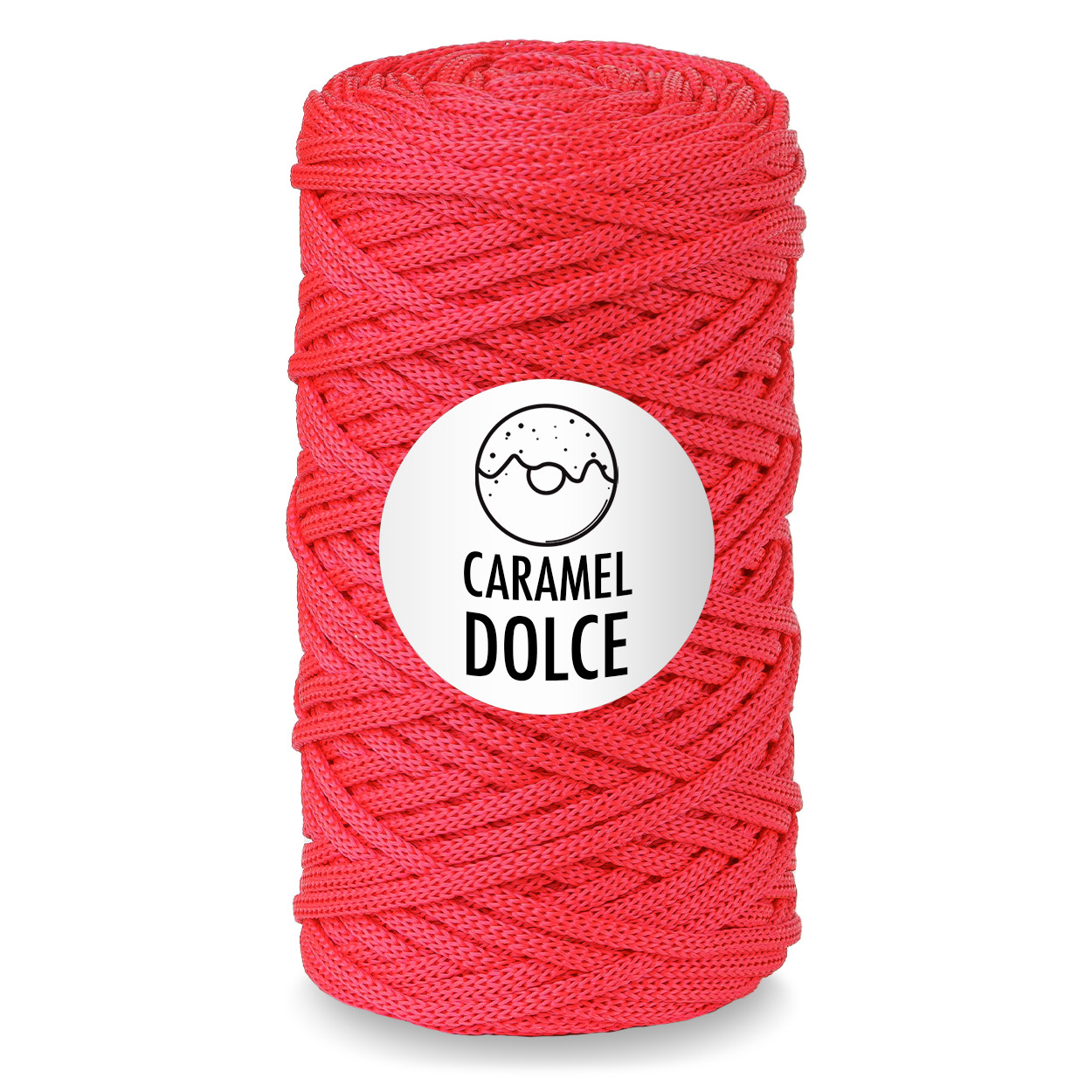 Шнур для вязания Caramel DOLCE 4 мм цвет земляника - фото 1 - id-p187424551