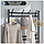 Вешалка-полка с крючками для одежды в прихожую New Simple floor Clothes Rack 5 ярусов 175х60х28 см., фото 3