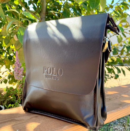 Мужская сумка-планшет Polo Videng тёмно-коричневый - фото 5 - id-p187424659