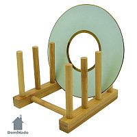 Подставка для столовой посуды из бамбука на 3 секции арт. PSP-3
