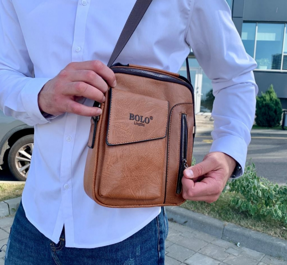 Мужская сумка-мессенджер через плечо Bolo LingShi (отделение для смартфона) - фото 1 - id-p187425306