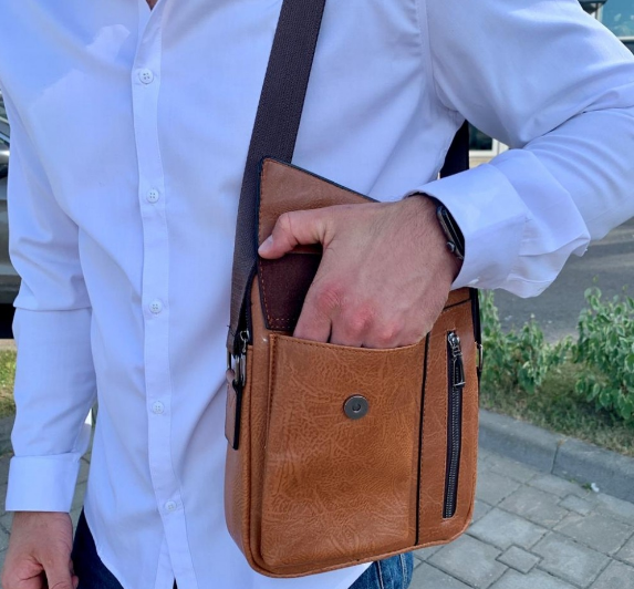 Мужская сумка-мессенджер через плечо Bolo LingShi (отделение для смартфона) - фото 4 - id-p187425306