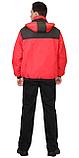 Куртка "СИРИУС-ПРАГА-Люкс" короткая с капюшоном, красная с черным, фото 3