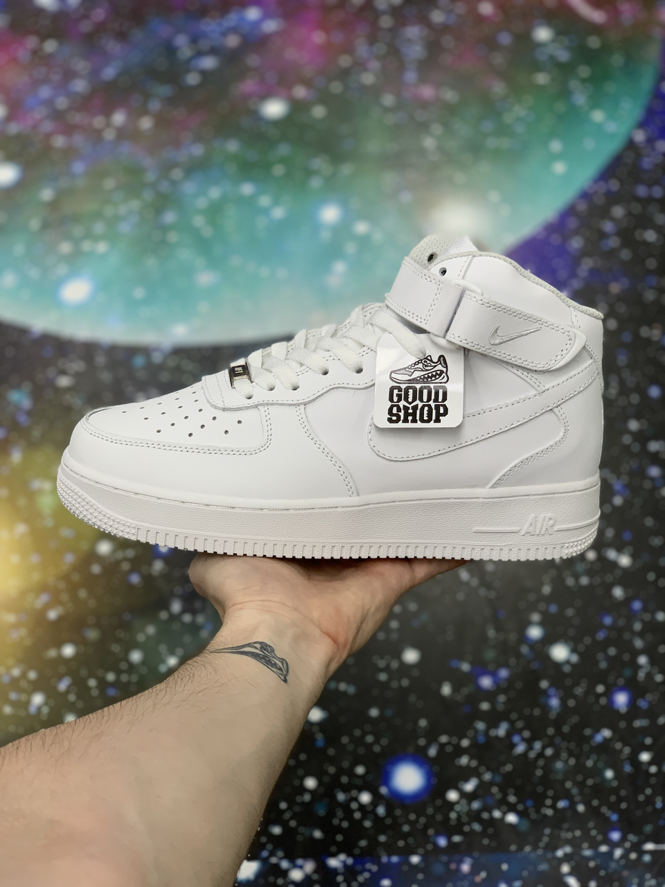 Кроссовки Nike Air Force Mid All White - фото 1 - id-p98099141