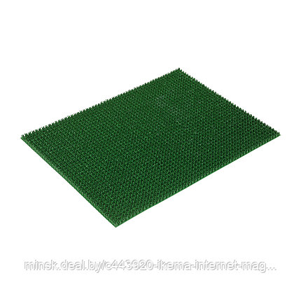 Коврик придверный "ТРАВКА" на противоскользящей основе 45*60 см., зеленый (VORTEX 24100), фото 2