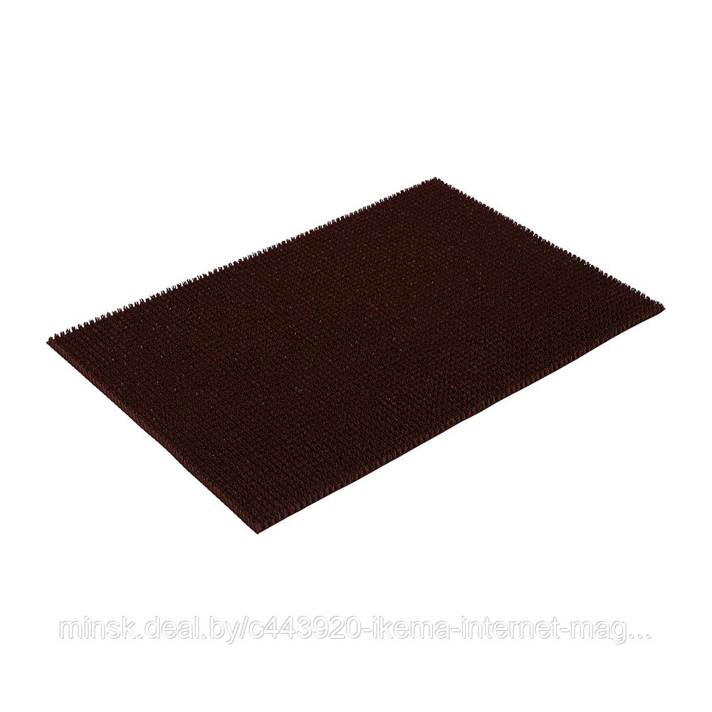 Коврик придверный "ТРАВКА" на противоскользящей основе 60*90 см., темно-коричневый (VORTEX 24105)