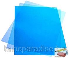 Обложка для перфобиндера ПВХ пл.=150 мкм., А4, 100 штук, прозрачно-синяя