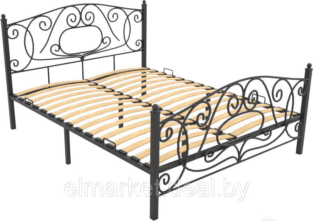 Двуспальная кровать Князев Мебель Виктория черный