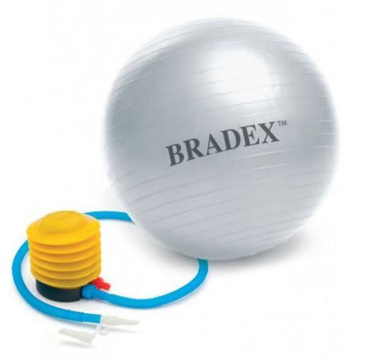 Мяч для фитнеса Bradex SF 0187 "Фитбол-75" с насосом серый, 75 см