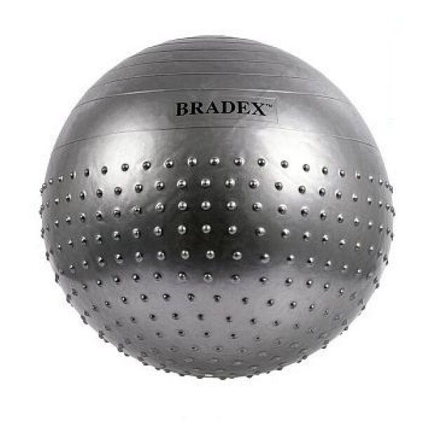 Мяч для фитнеса полумассажный Bradex SF 0356 "Фитбол-65" серый, 65 см