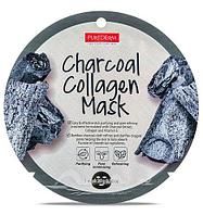 Коллагеновая маска для лица Purederm "Charcoal collagen Mask", 18 г