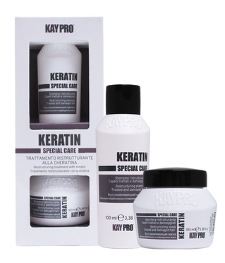 Набор Kaypro Special Care Keratin восстанавливающая маска с кератином для химически-обработанных и - фото 1 - id-p187462587