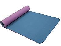 Коврик для йоги и фитнеса Bradex SF 0402 двухслойный, фиолетовый