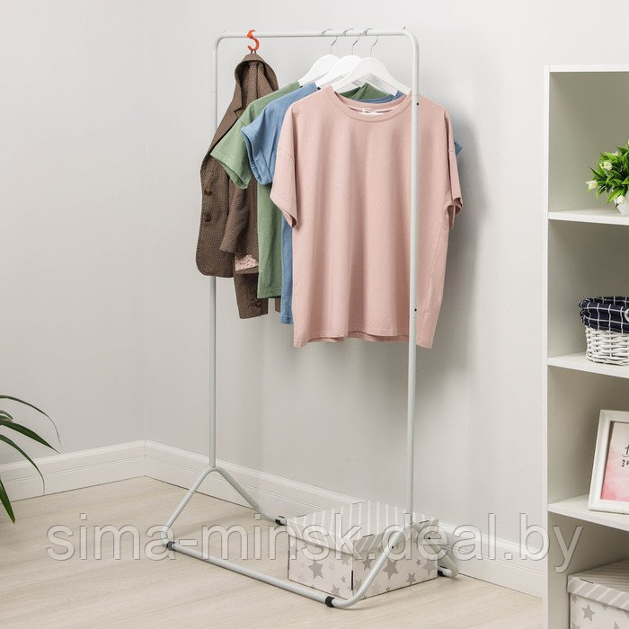 Стойка для одежды «Радуга», 82,5×42×150 см, цвет серый - фото 1 - id-p187465508